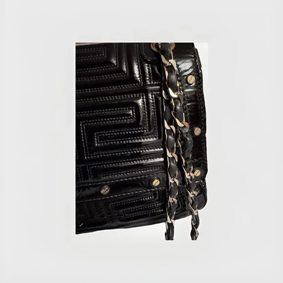 Gianni Versace Quilted Patent Leather Shoulder Bag - Picture 10 of 16